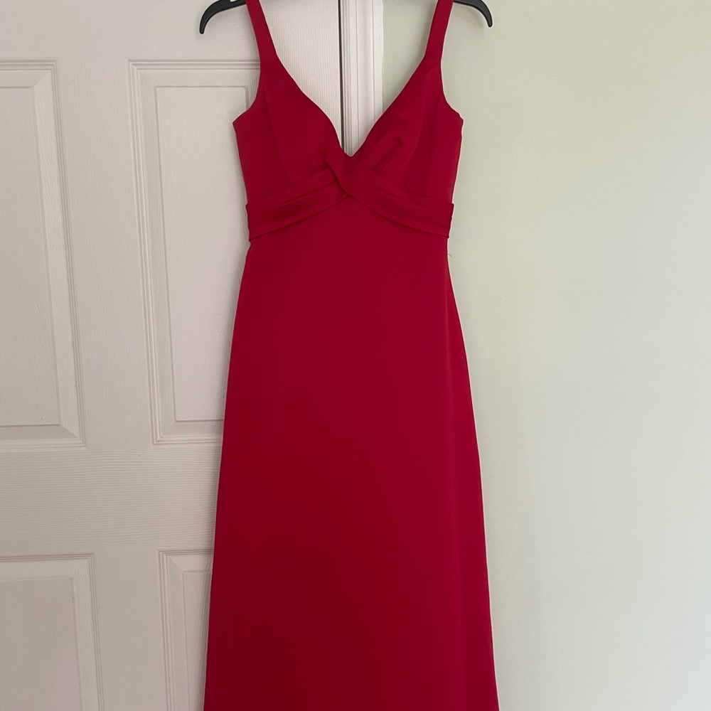Red Floor Length Dress